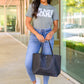 Valerie Faux Leather Tote Bag
