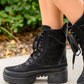 Desert Nights Lace Up Boots In Black