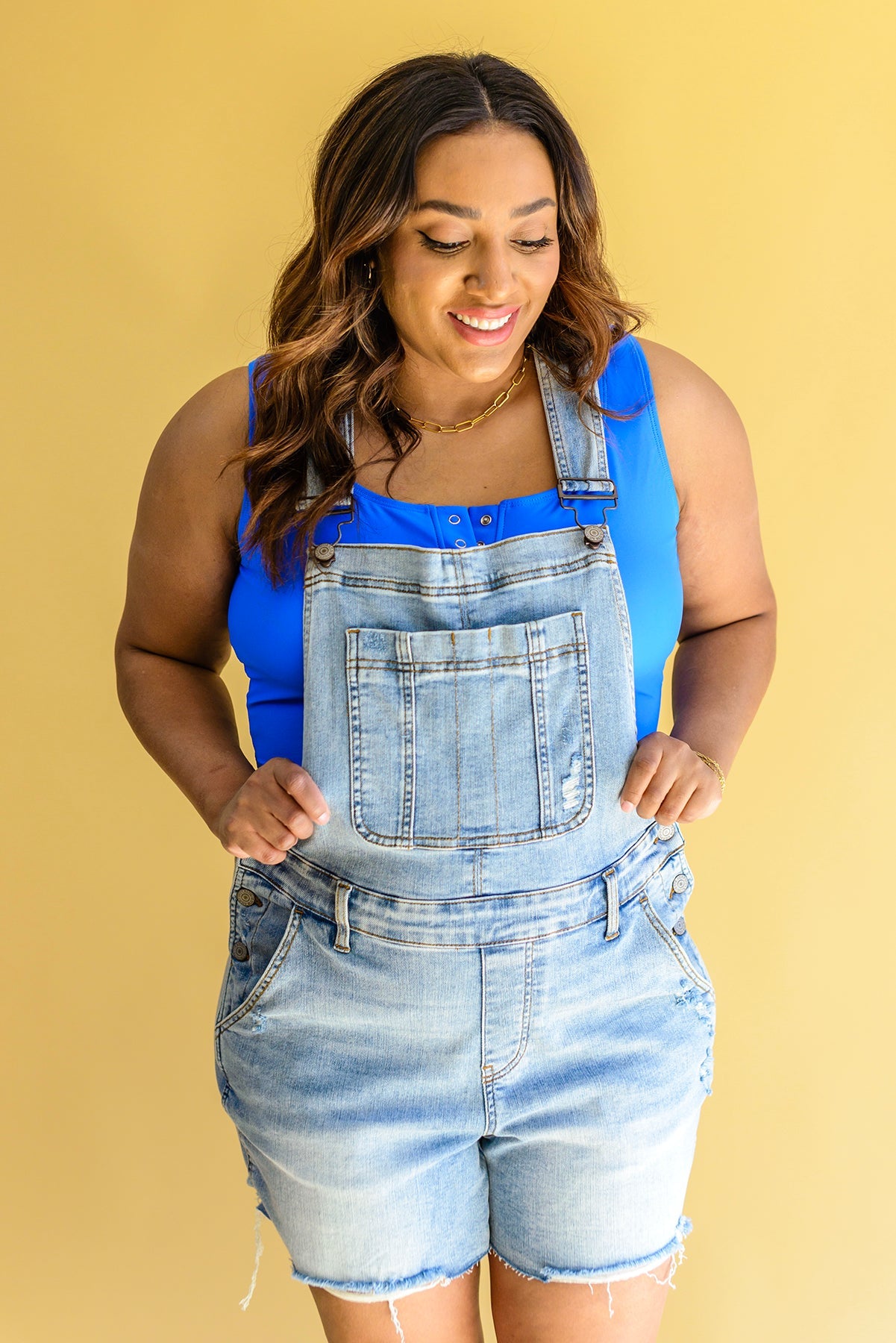 Devon Distressed Shortalls