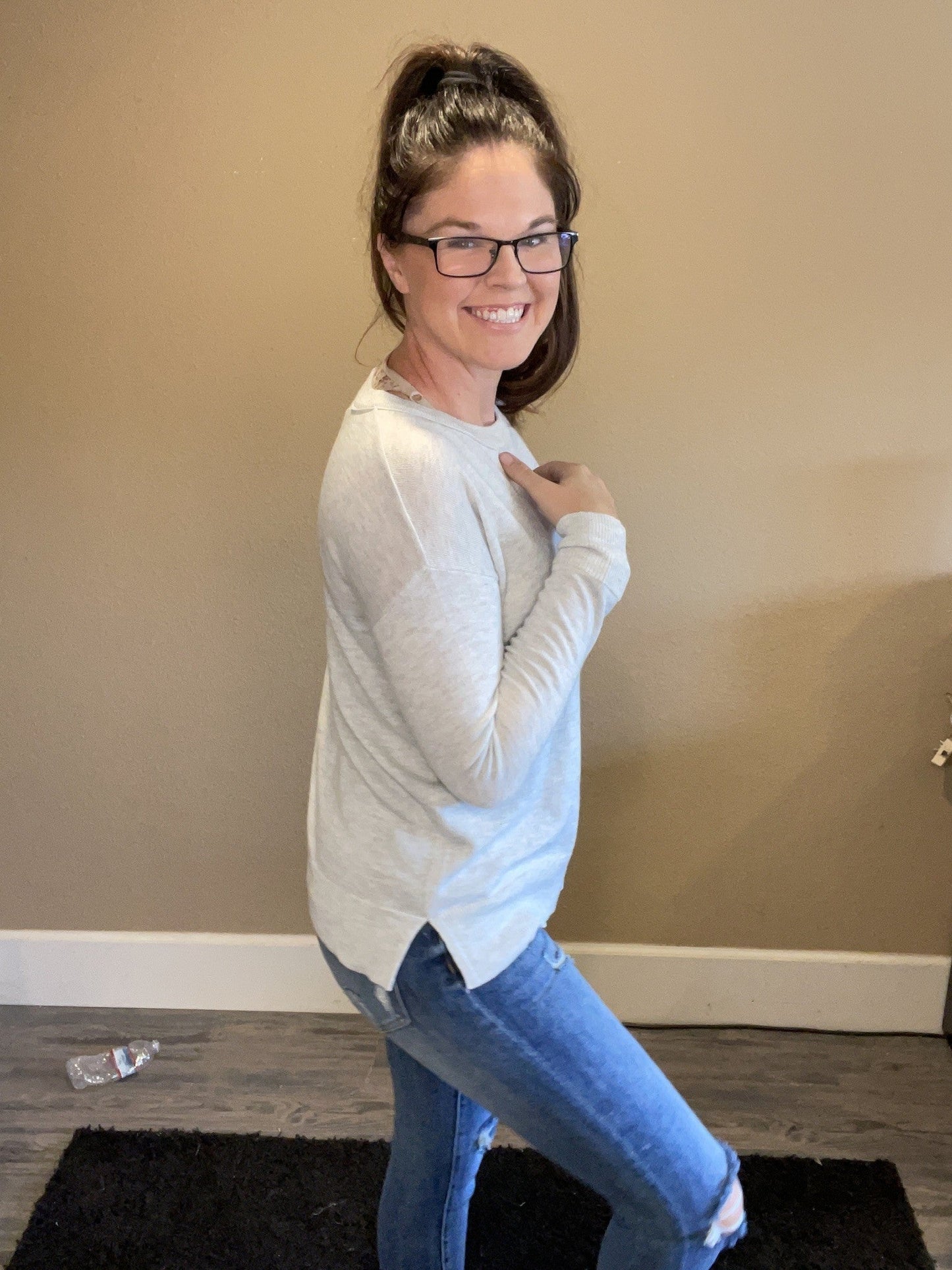 Ribbed Hem Sweater