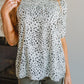 Dottie Ruched Mock Neck Blouse