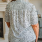 Dottie Ruched Mock Neck Blouse