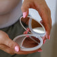 Double Take LED Compact Mirror in White