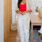 Easy Goes It Ribbed Cami in Ruby Red