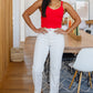 Easy Goes It Ribbed Cami in Ruby Red