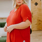 Easy Mornings V-Neck T-Shirt In Red