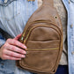 Effortlessly Chic Sling Bag in Stone
