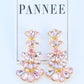Ella Smoky Crystal Drop Earrings in Light Pink