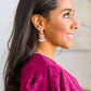 Ella Smoky Crystal Drop Earrings in Light Pink