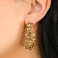 Ella Smoky Crystal Drop Earrings in Smoky Brown