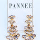 Ella Smoky Crystal Drop Earrings in Smoky Brown