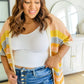 Embrace Me Striped Half Sleeve Knit Cardigan