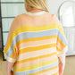 Embrace Me Striped Half Sleeve Knit Cardigan