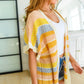 Embrace Me Striped Half Sleeve Knit Cardigan