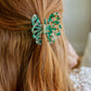 Emerald Butterfly Claw Clip