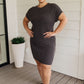 Everyday Favorite Ribbed Knit Dress in Black