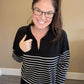 Black stripe Sweater
