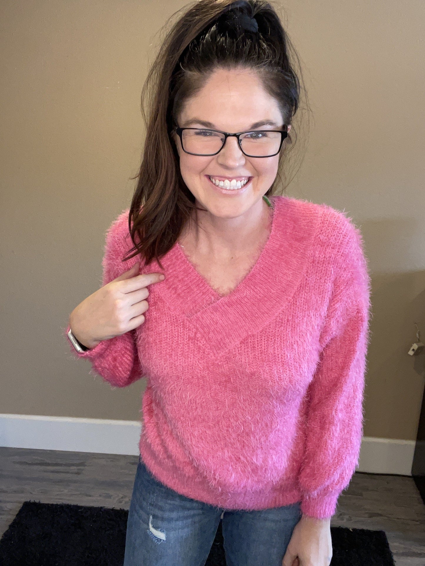 Hot Pink Sassy Sweater
