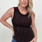 Zenana Ribbed Tank Top with Exposed Seam