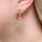 Falling Snowflake Earrings In Gold