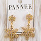 Falling Snowflake Earrings In Gold