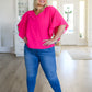 Forever Fine V-Neck Flounce Sleeve Blouse