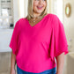 Forever Fine V-Neck Flounce Sleeve Blouse