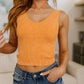 Fundamentals Ribbed Seamless Reversible Tank in Orange