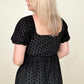 Haptics Babydoll Puff Short Sleeve Eyelet Top