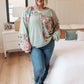Get Started Floral Color Block Hoodie