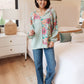 Get Started Floral Color Block Hoodie