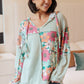 Get Started Floral Color Block Hoodie