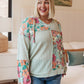 Get Started Floral Color Block Hoodie