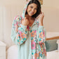 Get Started Floral Color Block Hoodie