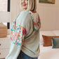 Get Started Floral Color Block Hoodie
