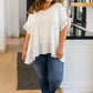 Giving In V Neck Spliced Top