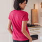 Glimmering Night Sequin Top in Hot Pink