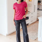 Glimmering Night Sequin Top in Hot Pink