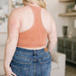 Goals Ribbed Tank Top in Burnt Orange