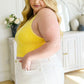 Goals Ribbed Tank Top in Yellow