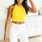 Goals Ribbed Tank Top in Yellow