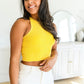 Goals Ribbed Tank Top in Yellow
