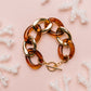 Gold & Tortoise Chunky Chain Bracelet