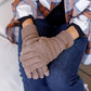 Got You Covered Knit Gloves In Taupe