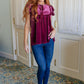 Velveteen Queen Blouse in Magenta