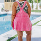 Gretchen Overall Skort Jumper in Fuchsia