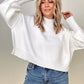 Zenana Oversized Cropped Sweater With Size Slits