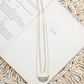 Half Moon Stone Stud & Necklace Set in Smokey Quartz