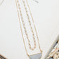 Half Moon Stone Stud & Necklace Set in Smokey Quartz