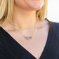 Half Moon Stone Stud & Necklace Set in Smokey Quartz
